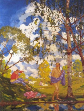 Konstantin Somov Painting - summer morning Konstantin Somov